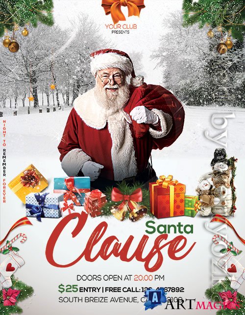 Santa Clause - Premium flyer psd template