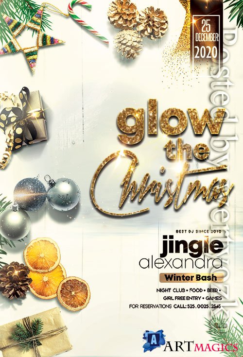 Chritmas Glow Party - Premium flyer psd template