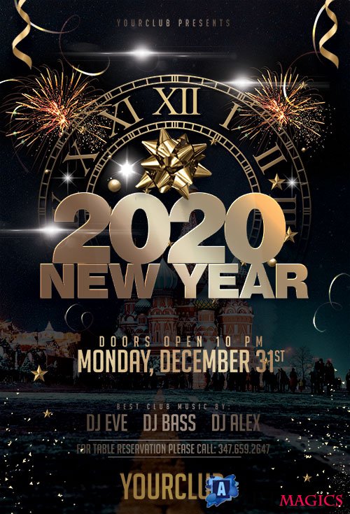 New Year Eve 2020 - Premium flyer psd template