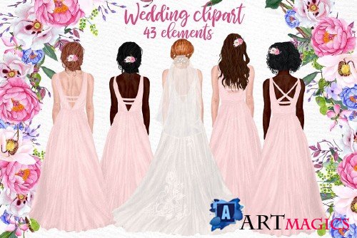Wedding clipart Bride clipart - 4320178