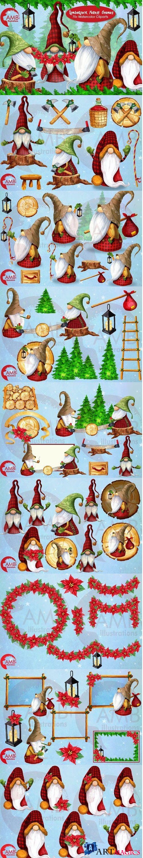 Rustic Christmas Gnomes AMB-2678 - 4299685
