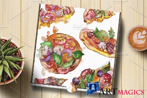 Fast food hot dog watercolor png - 4316531