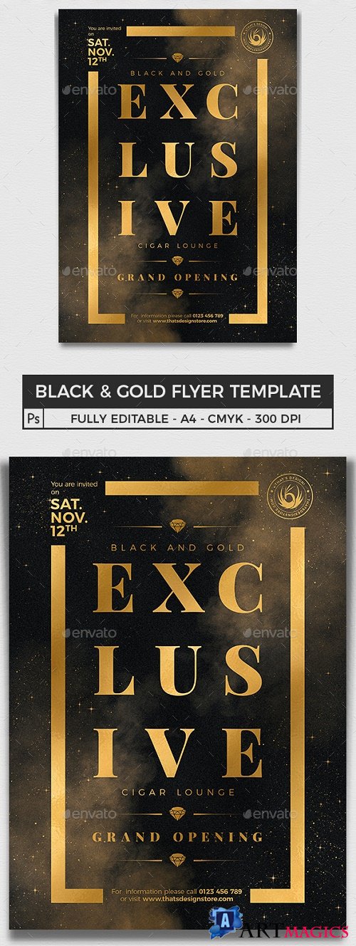 Black and Gold Flyer Template V14 - 25102909 - 4314402 