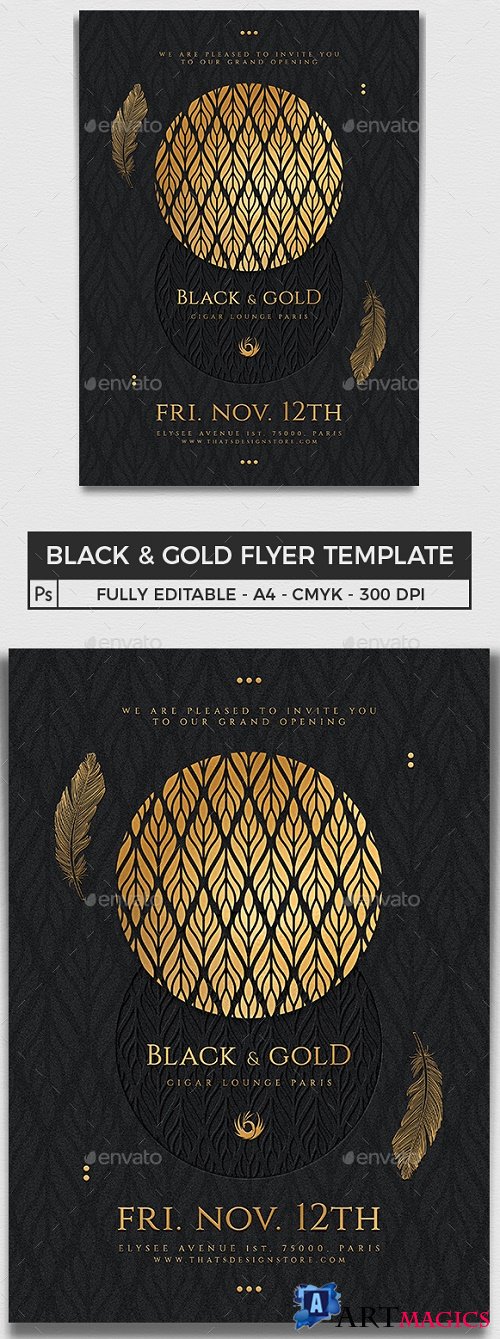 Black and Gold Flyer Template V13 - 25098454 - 4312144