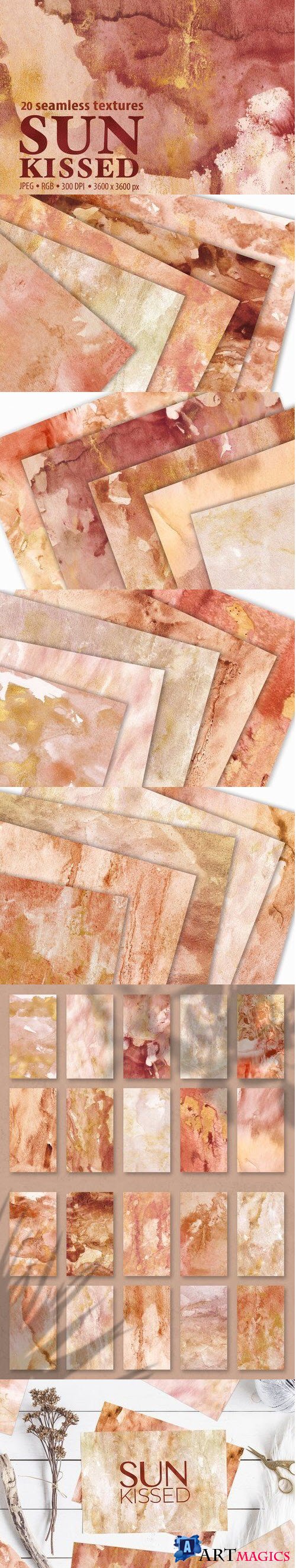 20 Seamless Watercolor Textures - 3690911