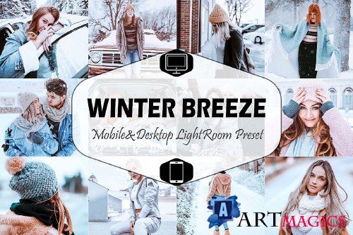Winter Breeze Mobile & Desktop Lightroom Presets, snow insta - 392386