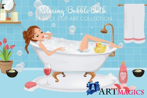 Bubble Bath Illustrations - 166982