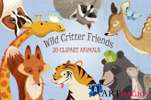 Wild Animals Critter Friends Clipart - 167311