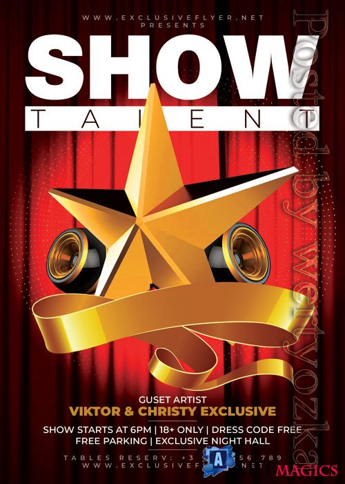 Show talent - Premium flyer psd template