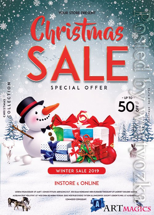 Christmas Sale  - Premium flyer psd template