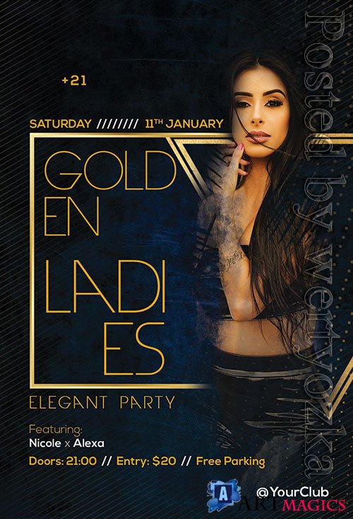 Golden Ladies - Premium flyer psd template
