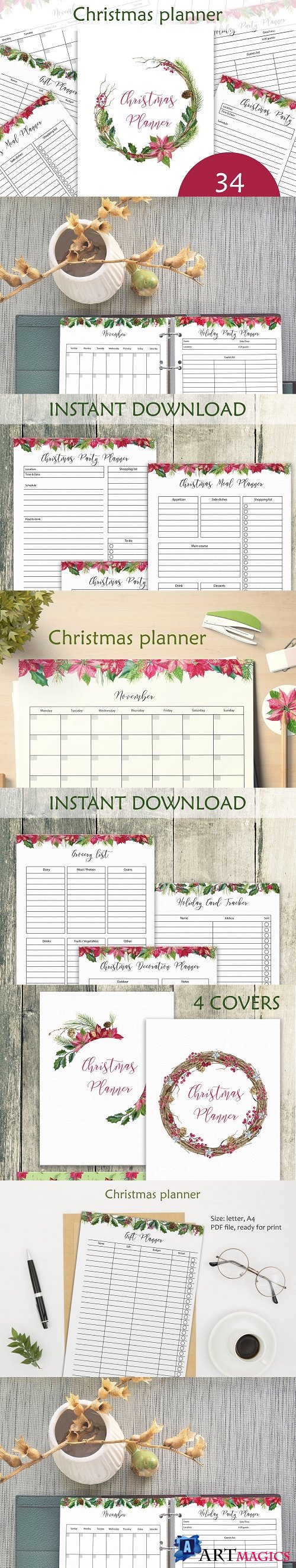Christmas planner Letter size PDF - 4246032