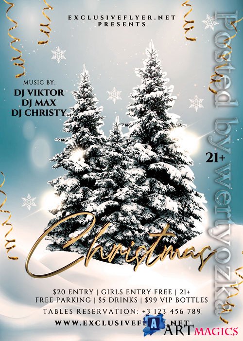 Jingle bells christmas - Premium flyer psd template