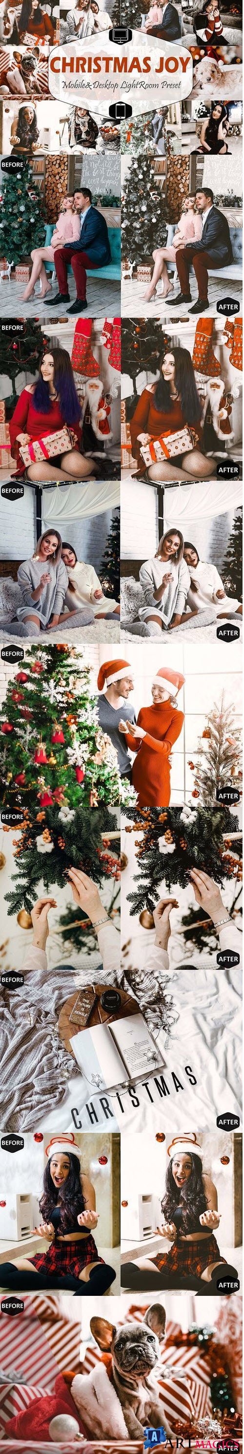 Christmas Joy Mobile & Desktop Lightroom Presets, brown Xmas - 404949
