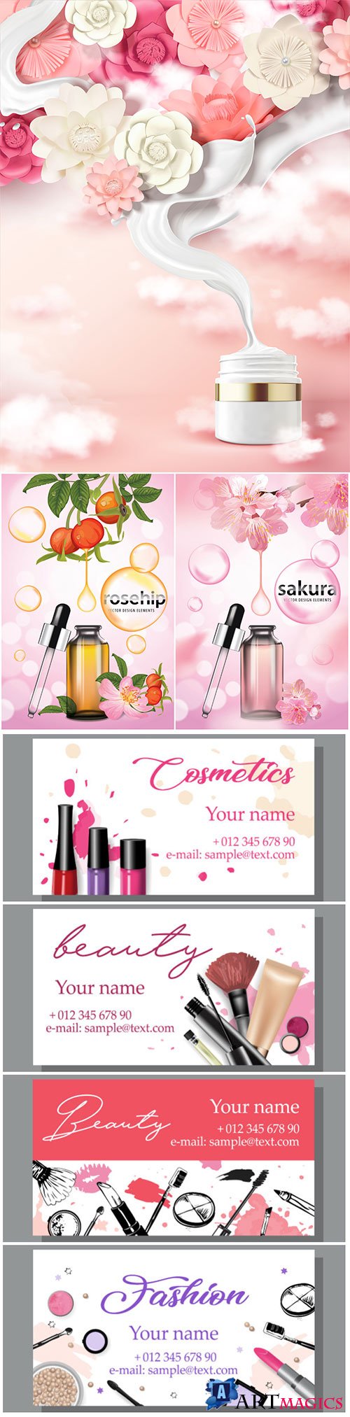 Vector posters advertising cosmetics # 3