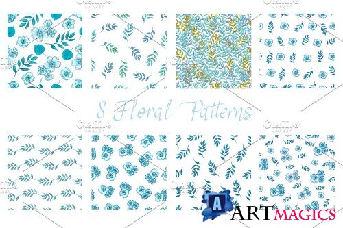 Blue Floral collection - 3783929
