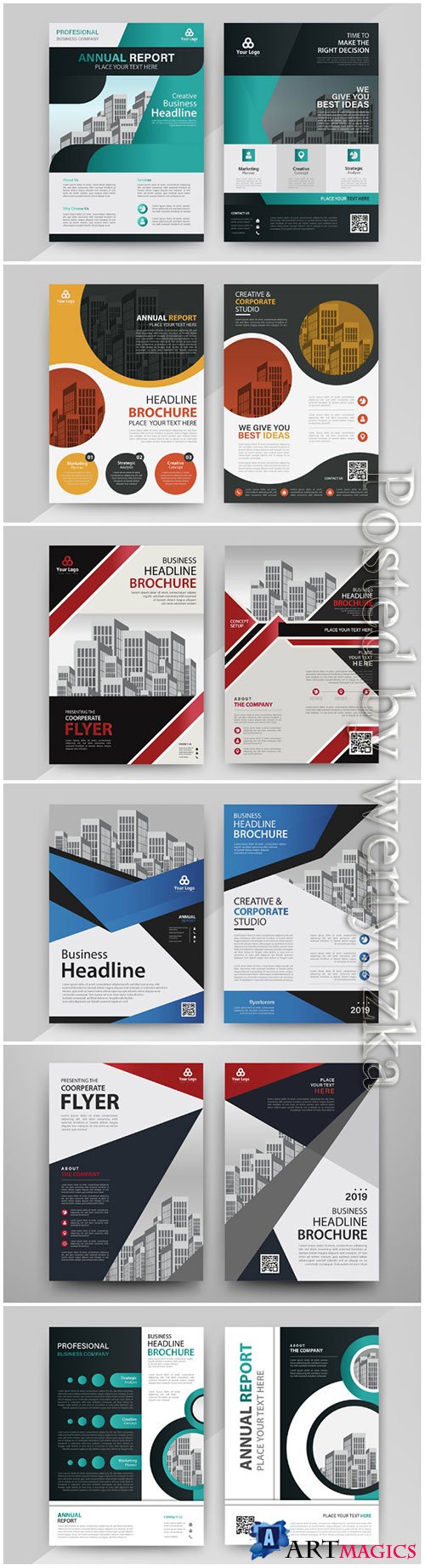 Business abstract vector brochure, annualReport, magazine # 5