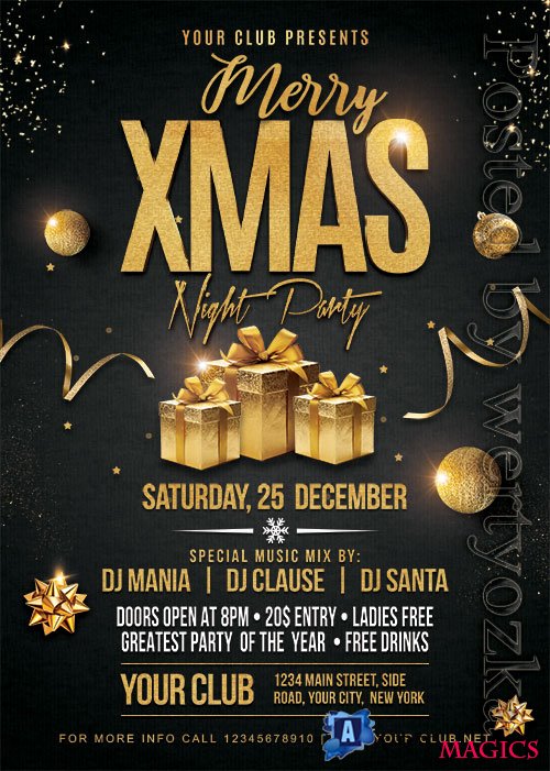 Christmas Party 2 - Premium flyer psd template