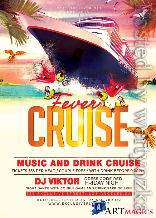 Cruise fever - Premium flyer psd template