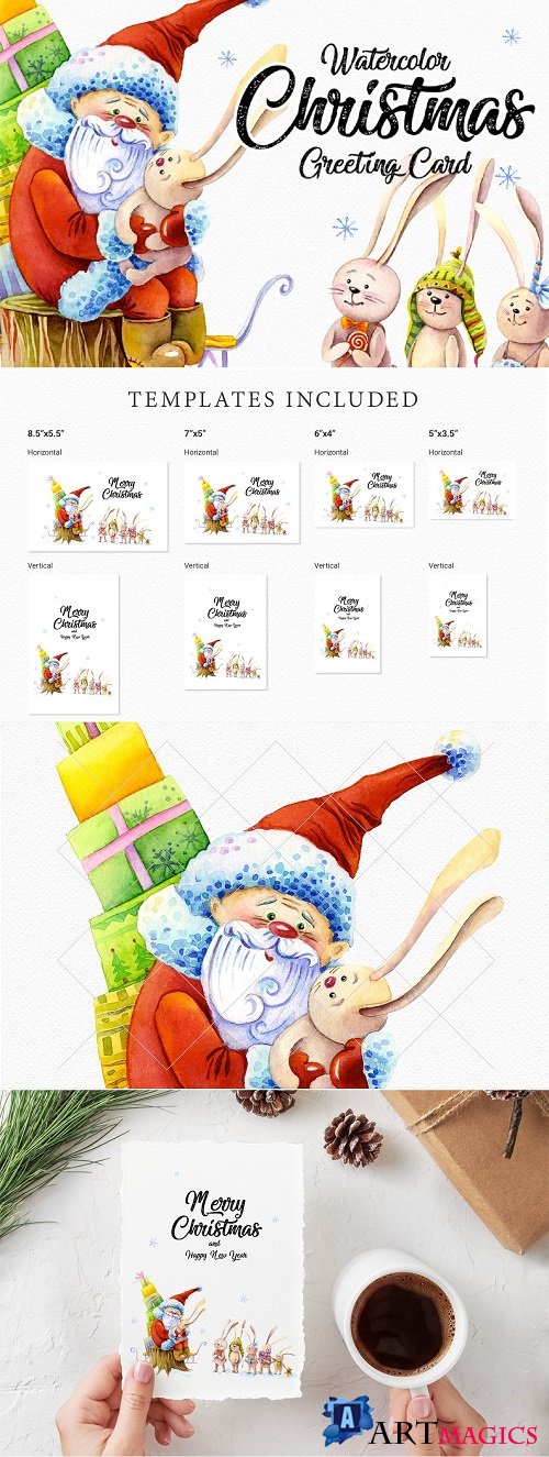 Christmas Greeting Card Template - 4328151
