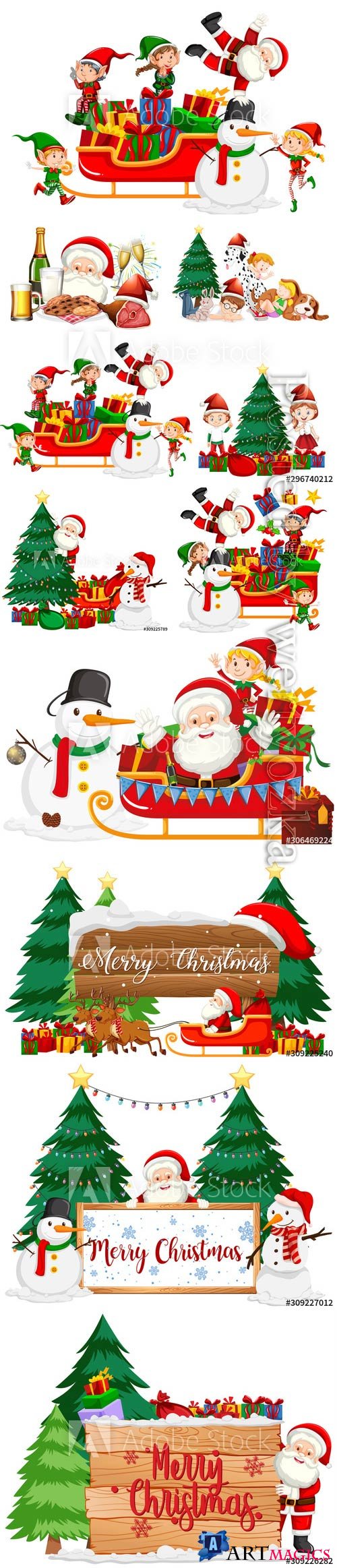Christmas theme with ornaments on many products