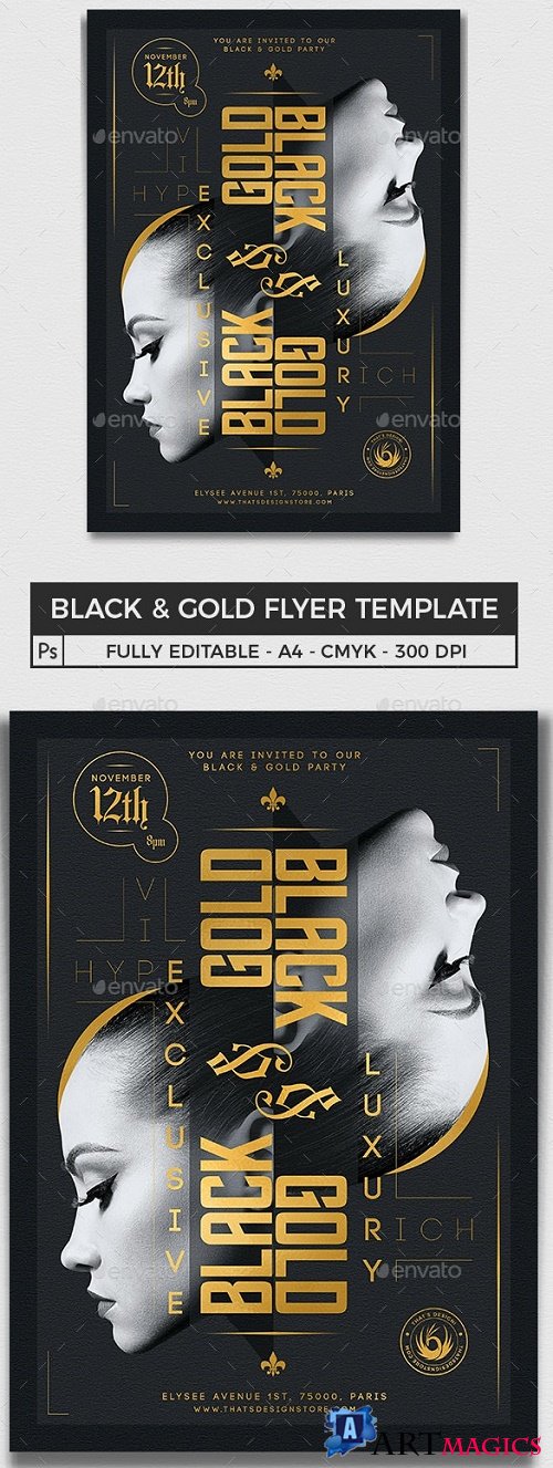 Black and Gold Flyer Template V17 - 25231950 - 4366236