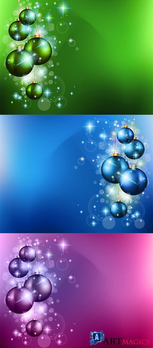      -   / Backgrounds with Christmas balls - Vector Graphics