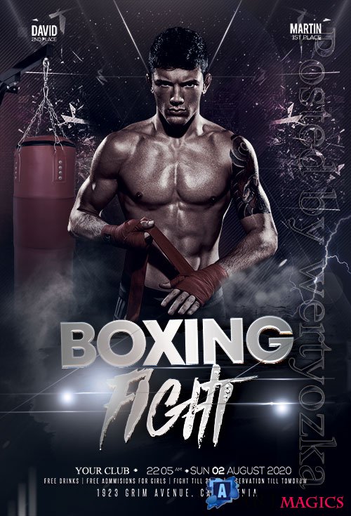 Boxing Tournament - Premium flyer psd template