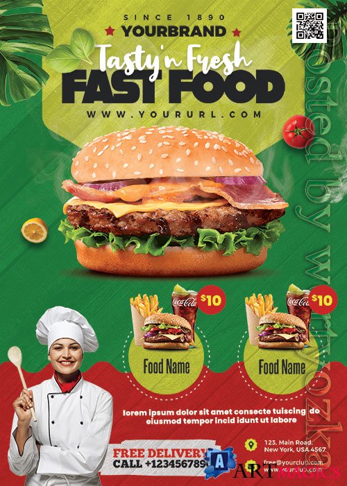 Fast Food Menu - Premium flyer psd template