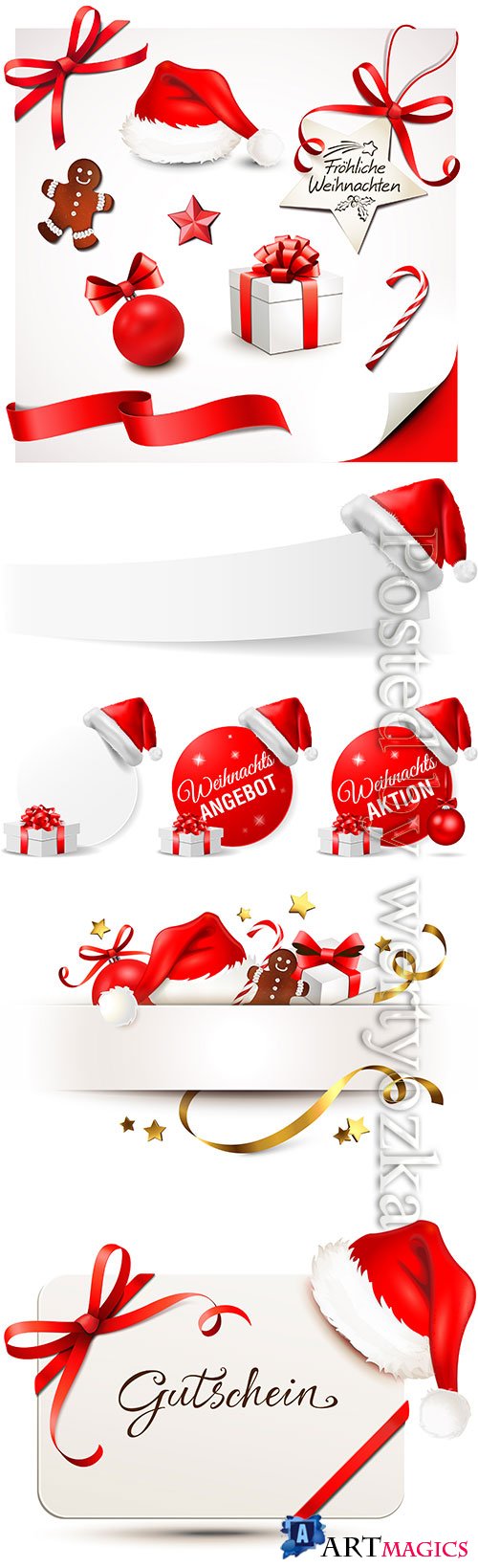 Christmas and New Year design elements in vector