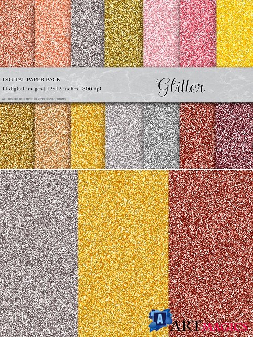 Glitter Digital Papers - 4390450