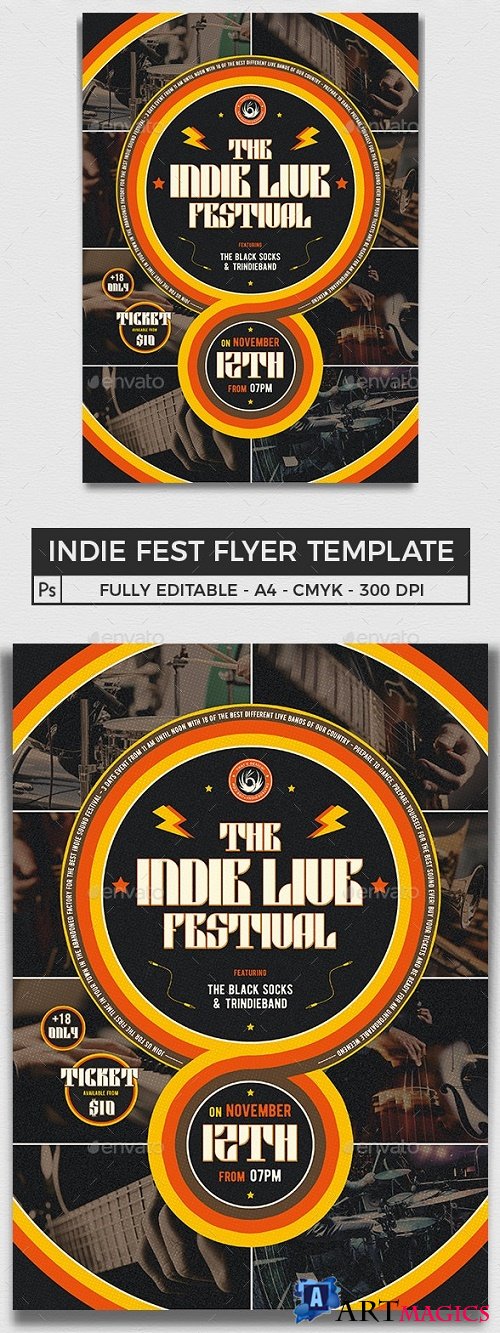 Indie Fest Flyer Template V6 - 25282126 - 4388006