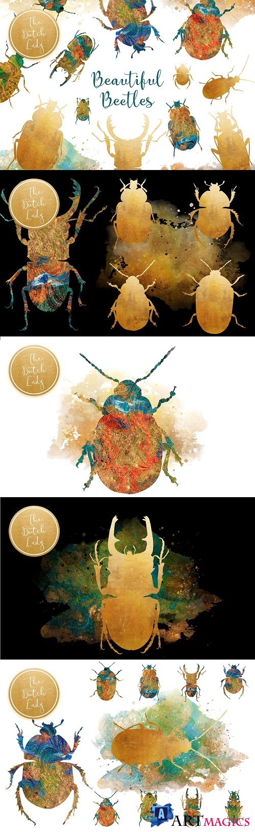 Scarabs & Beetles Clipart Set - 4388877