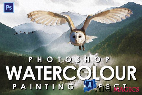 Watercolour Photoshop Action - 4413026