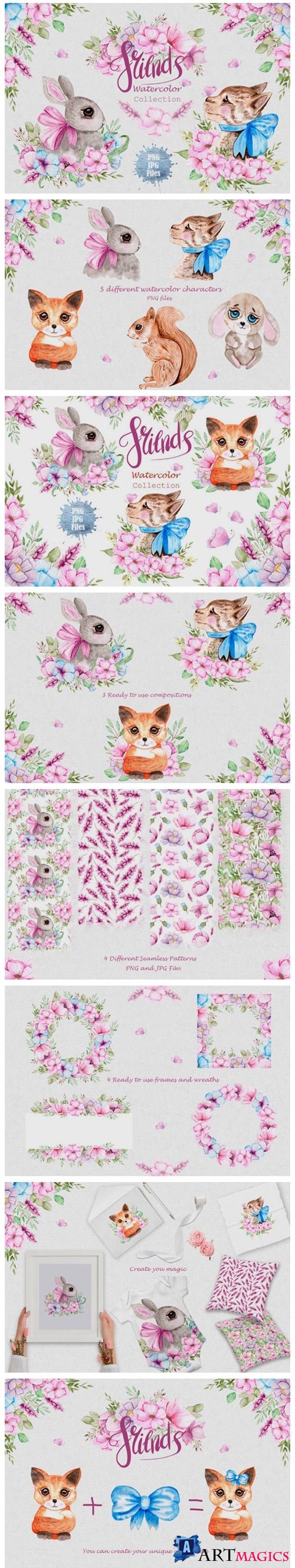 Watercolor Friends Collection - 4387977