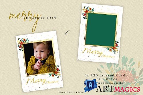 Christmas Card Template 5x7 - 411451