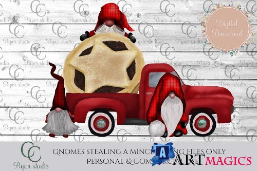 Stolen mince pie - christmas Gnome truck - 389497