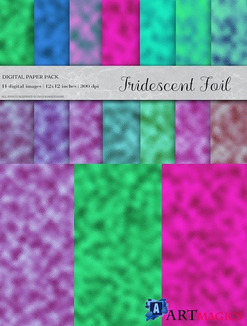Iridescent Foil Digital Papers - 4398906