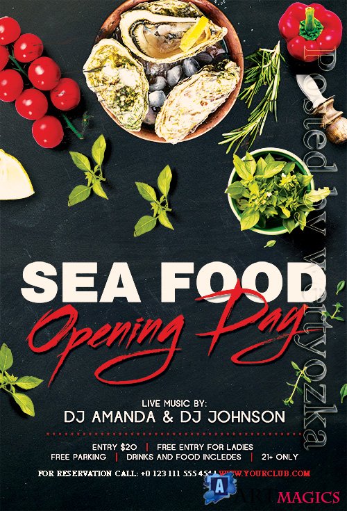 Sea Food - Premium flyer psd template