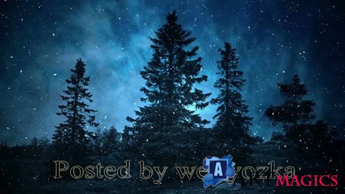Videohive - Dark Blue Winter Night Backgrounds - 
25300647