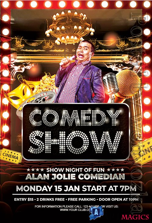 Comedy Show - Premium flyer psd template