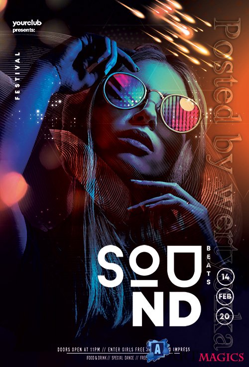 Club Sound - Premium flyer psd template