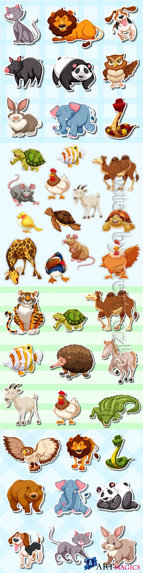 Sticker set with cute animals # 3