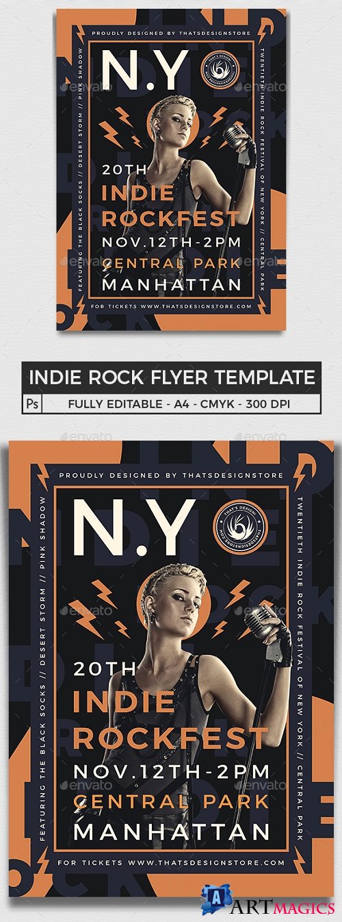 Indie Rock Flyer Template V7 - 25383563 - 4432726