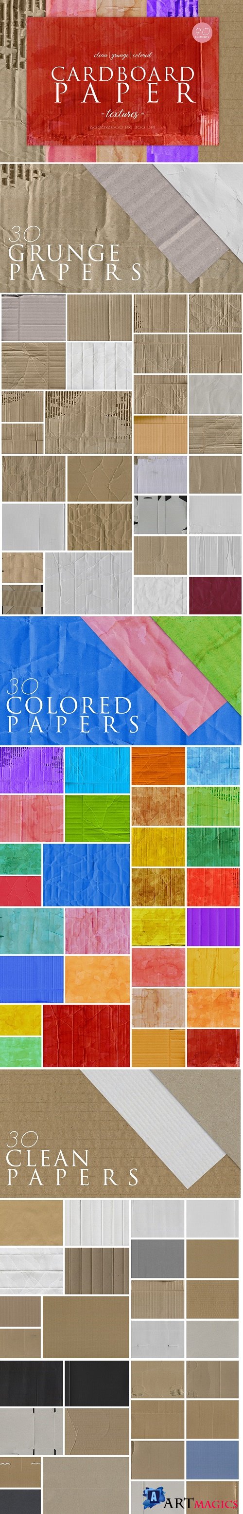 90 Cardboard Paper Textures - 4254337