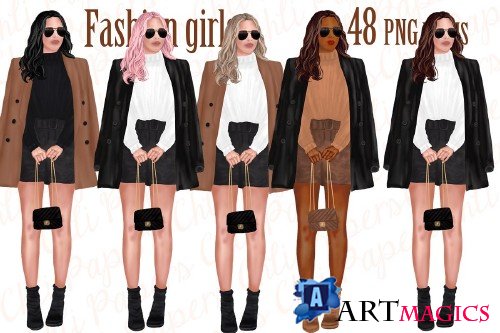 Fashion Girls Clipart, Fab girls - 4441104