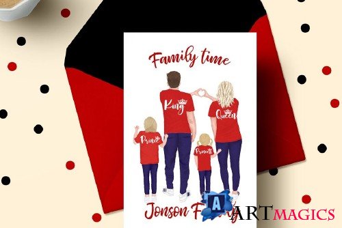 Family clip art Parents and Kids - 4441033
