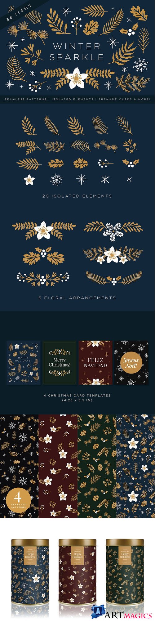 Elegant Christmas Graphic Set 2020297