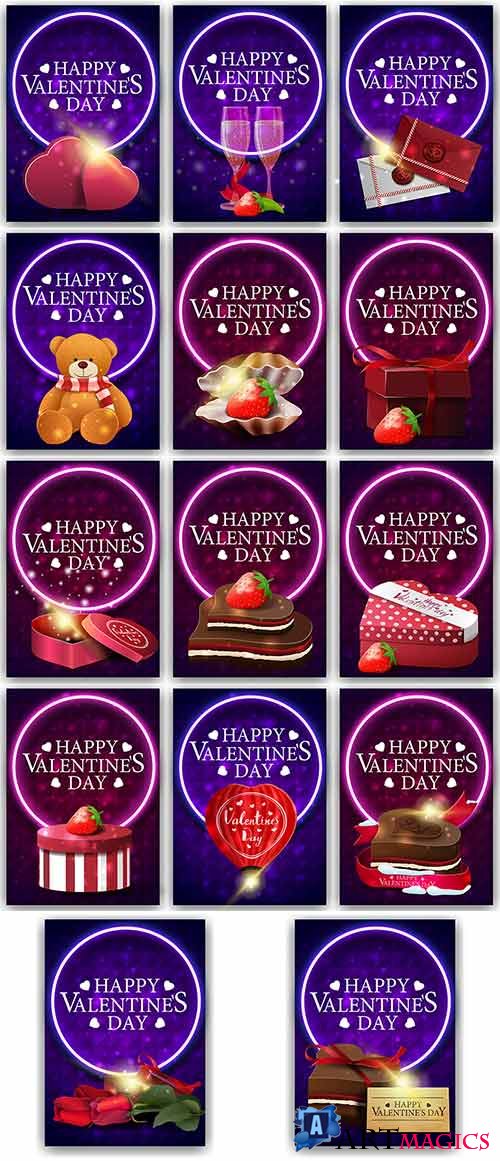    -    / Valentine's Day - Vector Backgrounds