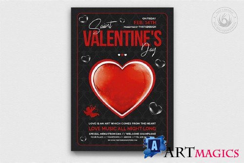 Valentines Day Flyer Template V24 - 4446196